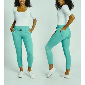 Betabrand High Rise Lite Ponte Dress Pant Yoga Womens Turquoise Mint Green Large